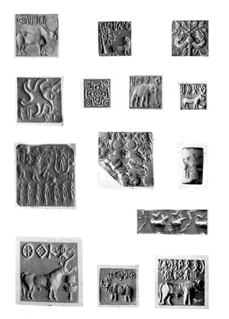 Carved steatite seals and impressions from the Indus Valley Civilization